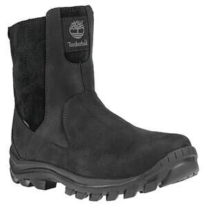 TIMBERLAND 200 GRAM Primaloft Waterproof Leather Nubuck Boots Side Zip Mens 8M